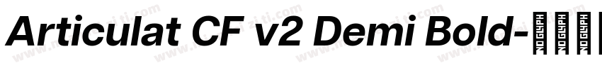 Articulat CF v2 Demi Bold字体转换